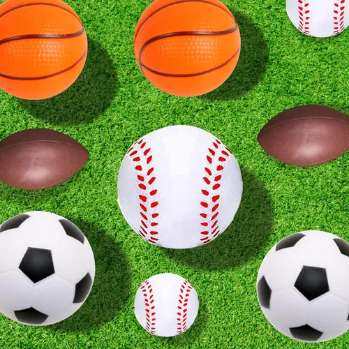 Miniatura 6 de 20/40 pelotas de béisbol para el estrés para niños de 1.6 pulgadas, mini pelota deportiva, pelotas pequeñas de espuma para apretar, alivio