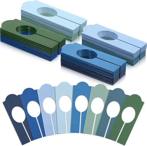 Sintuff 64 divisores de tamaño de armario colgantes, divisores rectangulares reutilizables para estantes de ropa al por menor (color brillante)