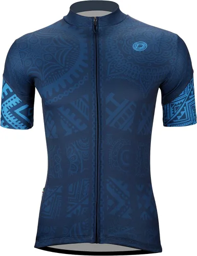 Darevie Jersey de ciclismo para hombre, secado fresco, para ciclismo, profesional, con bolsillos, color azul marino