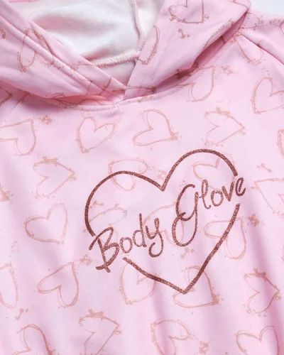 Miniatura 3 de Body Glove Conjunto de forro polar para niña, 2 piezas, acogedor forro polar teñido anudado con capucha y pantalones deportivos (talla 7-12)