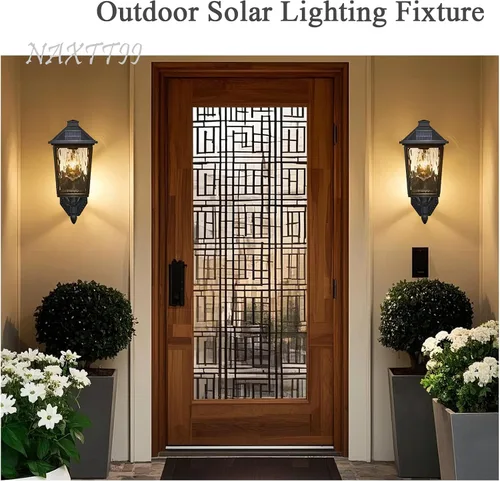 Miniatura 6 de Luces solares de pared para exteriores de 15 pulgadas de altura del anochecer al amanecer, luces solares para exteriores con control remoto, luces