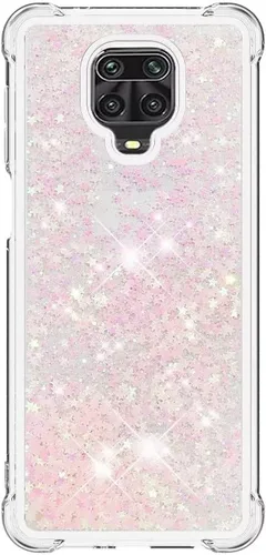 Miniatura 20 de Glitter Sparkle Moving Quicksand Flowing Cover para Xiaomi Redmi Note 10S Bling Liquid Clear Star Heart Silicona Bumper Funda transparente de goma a