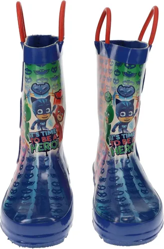Miniatura 4 de PJ Masks Botas de lluvia para niños pequeños con asas fáciles de poner Catboy Gekko y Owlette