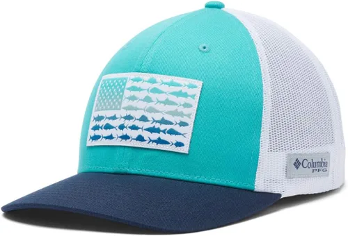 Miniatura 617 de Columbia - Gorra de malla con bandera con árboles unisex para adultos, corona alta