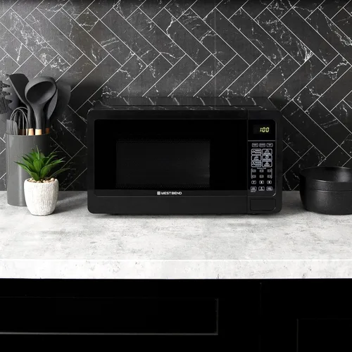 Miniatura 3 de West Bend Horno microondas compacto de 700 vatios con 6 ajustes de cocción preestablecidos, descongelación rápida, panel de control electrónico