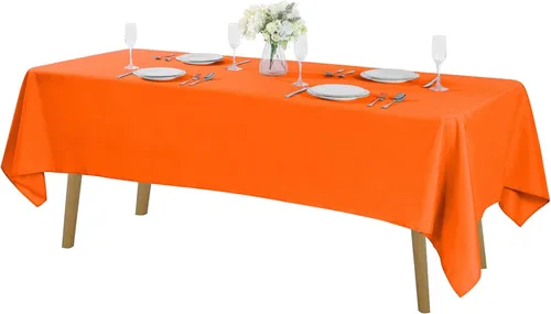 Miniatura 29 de Cupuamon - Mantel rectangular de 60 x 84 pulgadas, tela de poliéster lavable para decoración de bodas, fiestas, cenas y banquetes