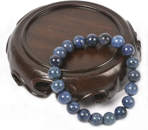 Miniatura 3 de Justinstones pulsera elástica de piedras semipreciosas redondas de 10 mm, unisex, 6,5 pulgadas.