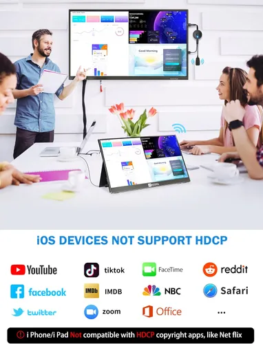 Miniatura 5 de Adaptador de pantalla inalámbrico 4K 1080P, PPT fundido, películas de i-Phone, tableta, i-Pad, computadora portátil, PC a TV, proyector, monitor
