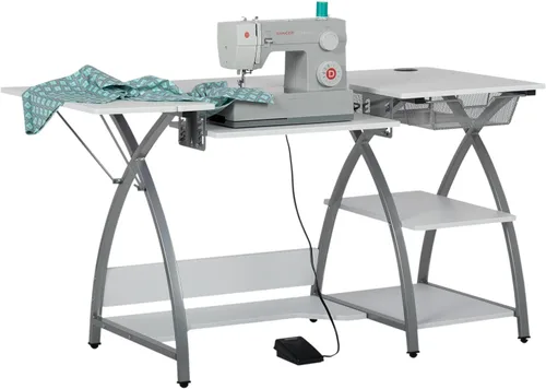 Miniatura 10 de Sew Ready Comet Plus - Mesa de costura artesanal, 56.75 x 23.5 pulgadas, tamaño total de plataforma con rejilla de corte de tela precisa y cajón