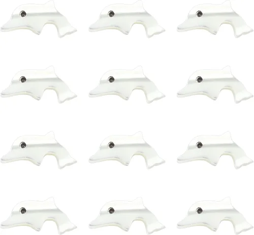 Miniatura 19 de LiQunSweet 10 cuentas de gato de concha natural, cuentas sueltas de cabeza de animal para collares, pulseras, aretes, fabricación de joyas, 0.394 x