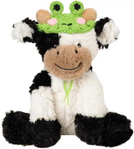 Miniatura 14 de Hopearl Adorable Vaca de Peluche, Juguetes de Vaca Flexible Suave, Animales de Peluche, Regalos de Cumpleaños Lindos para Niños, Niñas, Niños