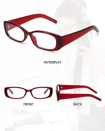 Miniatura 7 de SODQW Lentes rectangulares de luz azul para mujer, de moda, pequeños, Y2K, para oficina, sirena, bayoneta, lentes falsos con lente transparente