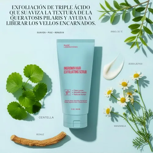 Miniatura 2 de Base Laboratories KP Bump Exfoliating Body Scrub - Con AHA+BHA - Tratamiento de queratosis pilaris - Exfoliante diario para la piel - Ayuda a