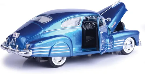 Miniatura 3 de Motormax 1948 Chevy Aerosedan Fleetline Hard Top 1/24 Scale Diecast Model Car Model Blue