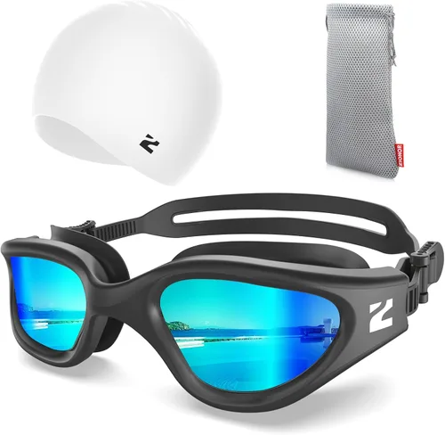 Miniatura 30 de ZIONOR Gafas de natación para adultos, G1 Air con protección UV antivaho y a prueba de fugas, ajuste cómodo para adultos, hombres y mujeres, incluye
