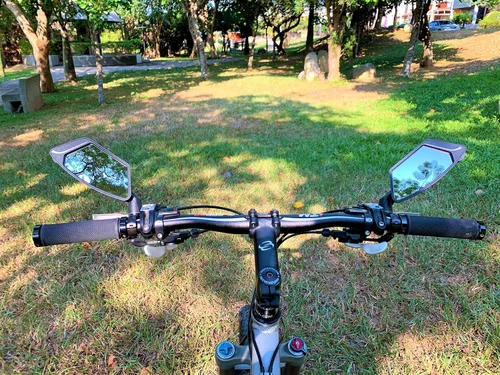Miniatura 6 de Nueva lente de vidrio resistente a los arañazos, espejo de bicicleta para manillar, espejo retrovisor seguro giratorio, espejo de bicicleta, ME-010