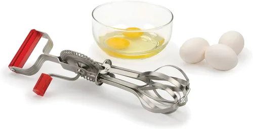 Miniatura 2 de RSVP International Endurance (BEATR-RD) - Batidor de huevos antiguo, manivela de mano, acero inoxidable, 12.25 pulgadas Whips & Beats huevos
