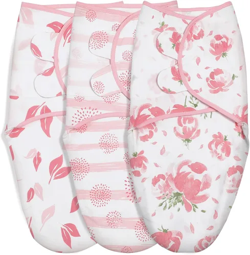 Miniatura 23 de GLLQUEN BABY Sacos de Dormir Envolventes Orgánicos para Recién Nacidos - Envolturas para Bebés de 0-3 Meses, Paquete de 3 Sacos Envolventes