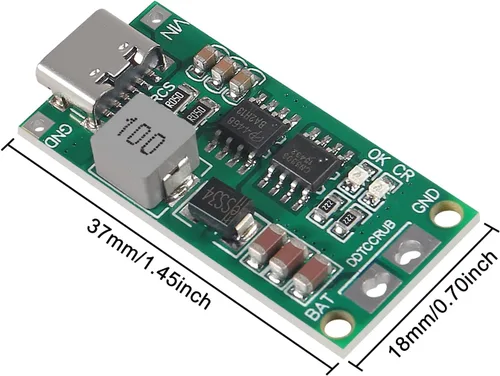 Miniatura 4 de 3 piezas Tipo C BMS 2S 3S 4S 1A 2A 4A 18650 Placa Cargadora de Batería de Litio USB C Módulo Elevador Step-up para Banco de Energía de Polímero 3S 4A