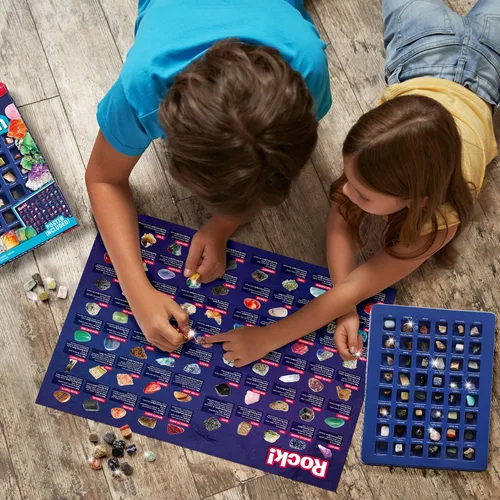 Miniatura 6 de Colección de rocas 48 piezas, kit de educación de rocas y minerales con piedras preciosas para niños, kit de gemas de geología con ojo de tigre