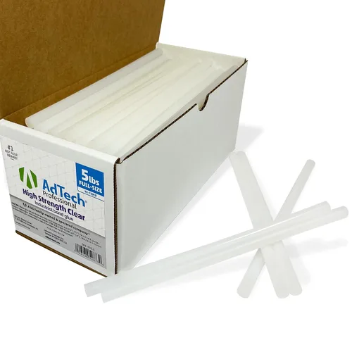 Miniatura 5 de AdTech Barras de pegamento profesional industrial de alta resistencia, tamaño completo de 10 pulgadas, transparente, alta temperatura, tiempo