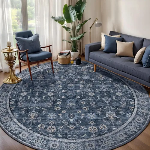 Miniatura 97 de Tangsoo Alfombra lavable para pasillo, antideslizante, 2 x 6 pies, estilo bohemio, floral, vintage, para entrada, suelo suave, para cocina, baño