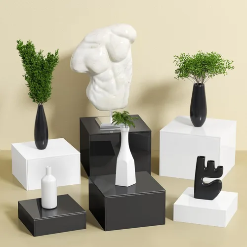Miniatura 6 de HIIMIEI Elevadores de buffet, elevadores de alimentos para mesa de bufé, estante de exhibición para catering, postres coleccionables, figuras
