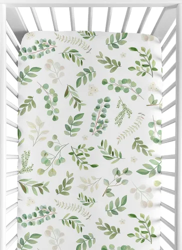Miniatura 16 de Sweet Jojo Designs Sábanas bajeras para cuna (hojas florales rosas bohemias) para niñas, guardería infantil, habitación de niños pequeños - Colchón