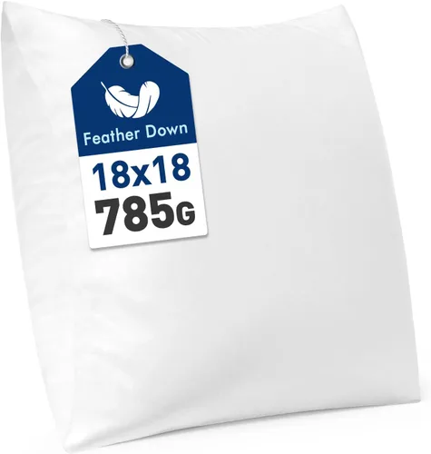 Miniatura 10 de MIULEE - Relleno de almohada de 12x16 pulgadas con plumas y plumón, almohada esponjosa y cómoda con tela de algodón para cama, sofá y sillón