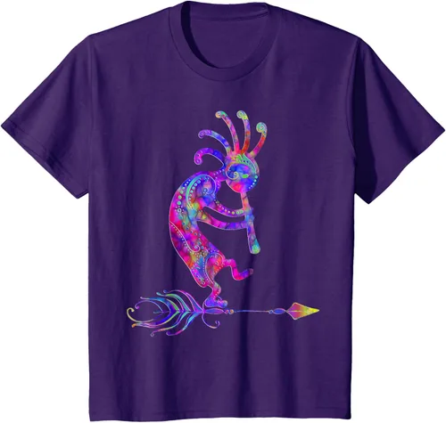 Miniatura 27 de Native American Kokopelli With Feather 2 - Camiseta Fan Fun, Negro, S