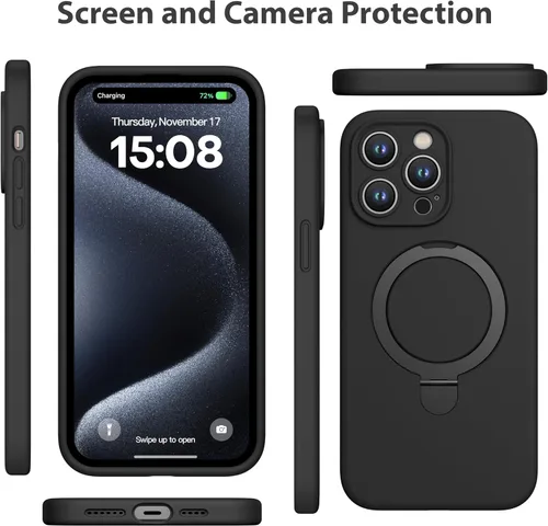 Miniatura 7 de CellEver Funda magnética fuerte para iPhone 14 Pro Max [para carga MagSafe] [protección de cámara] protección de alta resistencia, funda de silicona