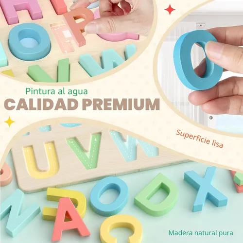 Miniatura 4 de Zeoddler - Rompecabezas del alfabeto, rompecabezas de formas ABC para niños, juguetes educativos para niños pequeños, actividades de aprendizaje