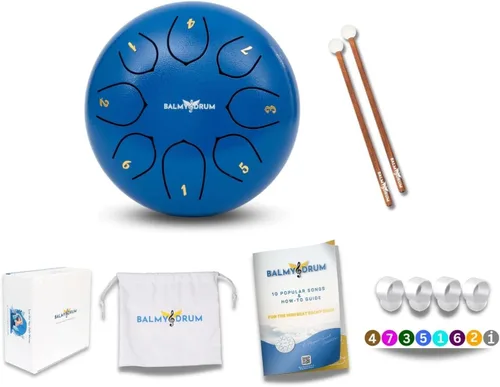 Miniatura 15 de El Balmy Drum - Tambor de Lengua de Acero de 6 Pulgadas de 8 Notas, Instrumento de Tambor de Acero, Tambores para Niños y Adultos, Juego de Tambor