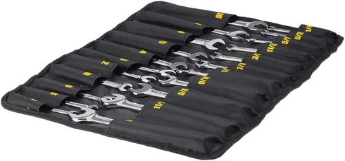 Miniatura 5 de FLZOSPER Juego de 22 llaves de trinquete de cabeza flexible, llave combinada métrica y SAE de acero al cromo vanadio con bolsa de transporte portátil