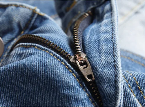 Miniatura 5 de Jeans rasgados para hombre, ajustados, ajuste regular, pierna cónica, desgastados, pantalones de mezclilla para hombre con agujero