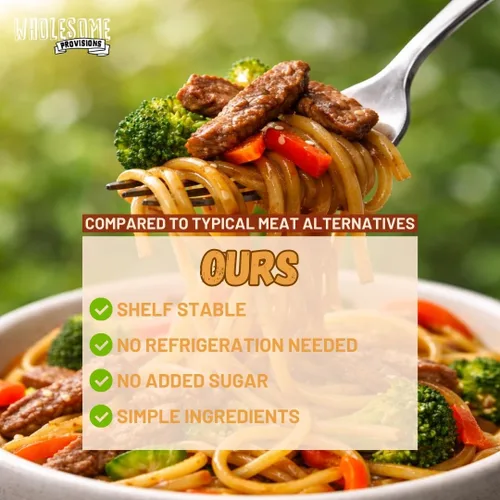 Miniatura 6 de Wholesome Provisions Proteína vegetal texturizada, sustituto de la carne vegana, 100% libre de hexano, fabricada con soja amarilla graduada #1