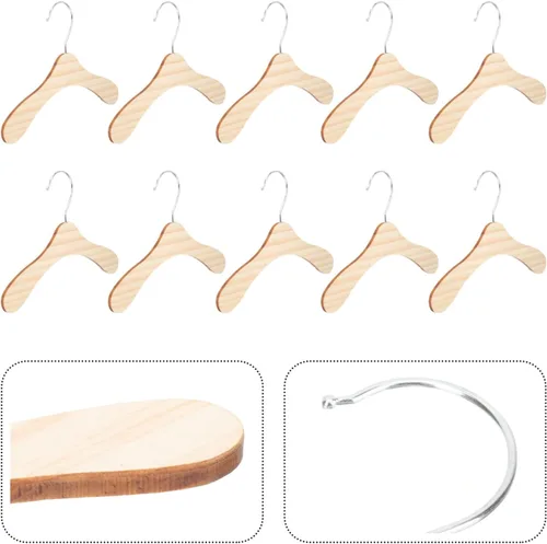 Miniatura 3 de Perchas de madera para perros, 10 perchas profesionales para mascotas para ropa de perros y gatos