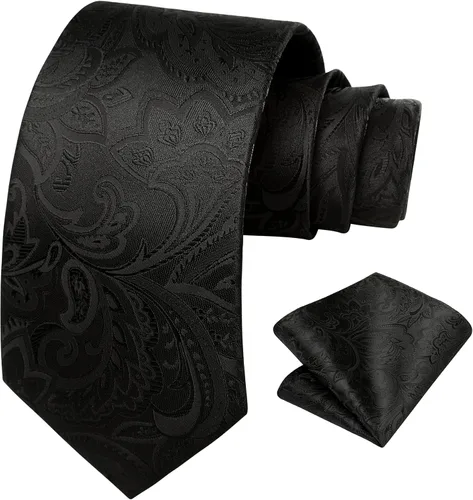 Miniatura 157 de Corbatas florales tejidas clásicas para hombre, corbata cuadrada de bolsillo, corbatas formales para hombres, boda con pañuelo