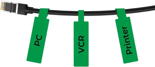 NIIMBOT Etiqueta de Cable para Impresora de Etiquetas B1/B21/B3S/K3, Impermeable, Etiquetas de Cable a Prueba de Aceite (1'' x 3''), 1 Rollo de 100