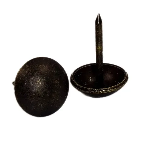 Miniatura 3 de Tachuelas para tapicería, clavos para muebles resistentes 7/16 pulgadas - 100 unidades [acabado de latón oscuro antiguo] DX0511DAB