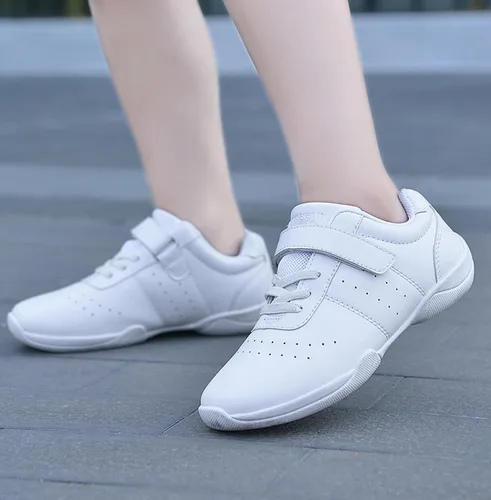 Miniatura 6 de Zapatos de animación blancos para niños y niñas, para competición, atletismo, caminar, tenis, deporte, con gancho y bucle, zapatillas