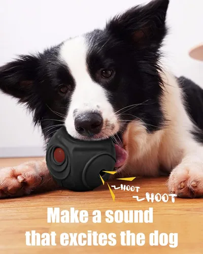 Miniatura 6 de Pelota Giggle para Perros Juguetes de Búho para Masticadores Agresivos Regalo para Perro Pelota de Goma Natural Búho Lindo Hoot Perro Mediano Grande