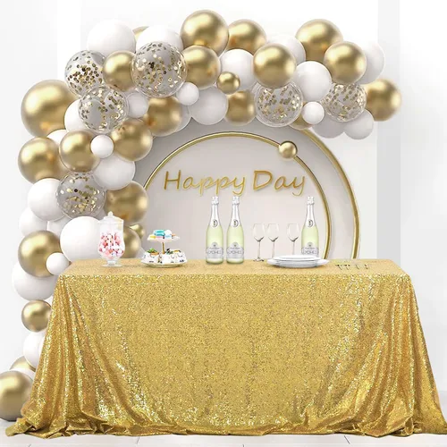 Miniatura 14 de Mantel de lentejuelas color verde hierba de 50 x 80 pulgadas, mantel de mesa con purpurina, secuencia brillante para decoración de mesa de Acción