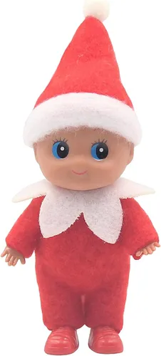 Miniatura 8 de WULEEUPER - Muñeca de bebé elfo de piel oscura Decoración de elfo navideño en miniatura Regalo para recién nacido Muñecas de bebé con pies