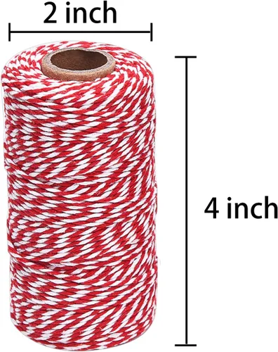 Miniatura 4 de Sunmns - Cuerda de algodón para envolver regalos, manualidades, 3 rollos, multicolor 2