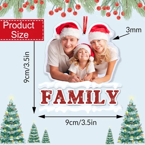 Miniatura 3 de Adornos de Navidad personalizados con nombres, muñeco de nieve, 8 piezas, adorno familiar personalizado, decoración colgante de madera para árbol