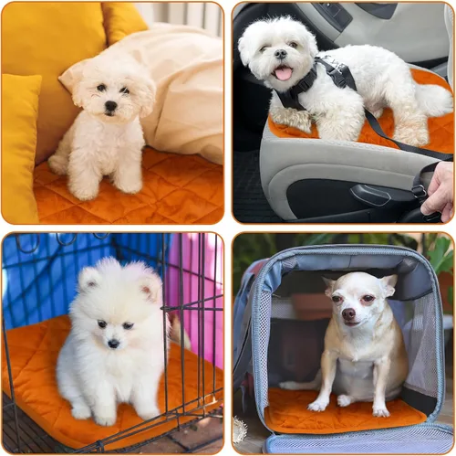 Miniatura 34 de Paquete de 4 Almohadillas Autocalentables para Gatos, Alfombrilla Autocalentable para Perros que Refleja el Calor Corporal, Almohadilla Térmica