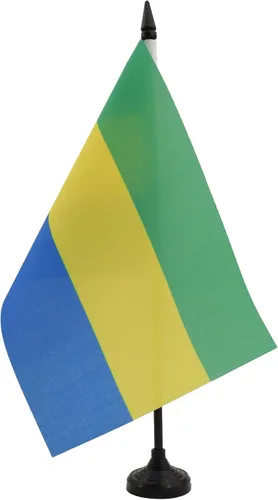 Miniatura 126 de AZ FLAG Sierra Leone Bandera de mesa 5'' x 8'' - Bandera de escritorio de Sierra Leona 21 x 14 cm - Bastón y base de plástico negro