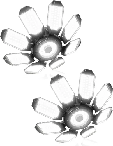 Miniatura 13 de Adiding Luz LED de garaje con 6 paneles deformables para sótano, paquete de 6, se atornilla en casquillo de bombilla E26 E27, súper brillante