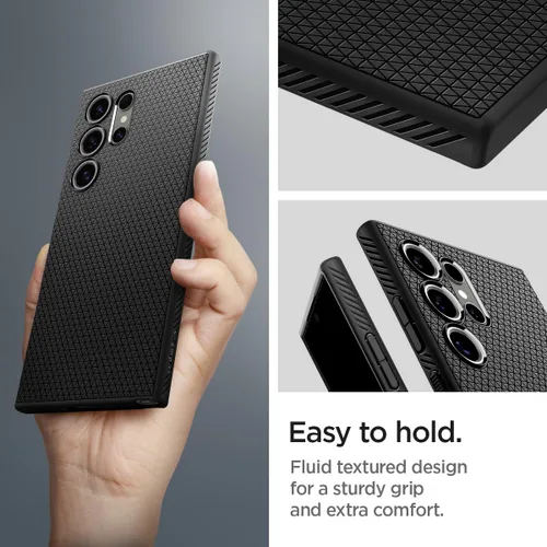 Miniatura 4 de Spigen Funda para Galaxy S24 Ultra, aire líquido [sin anillo magnético] [protección de grado militar] - negro mate Mate negro